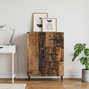Servírovací skříň se zásuvkou Staré dřevo 66 x 34,5 x 89,5 cm - obrázek 4