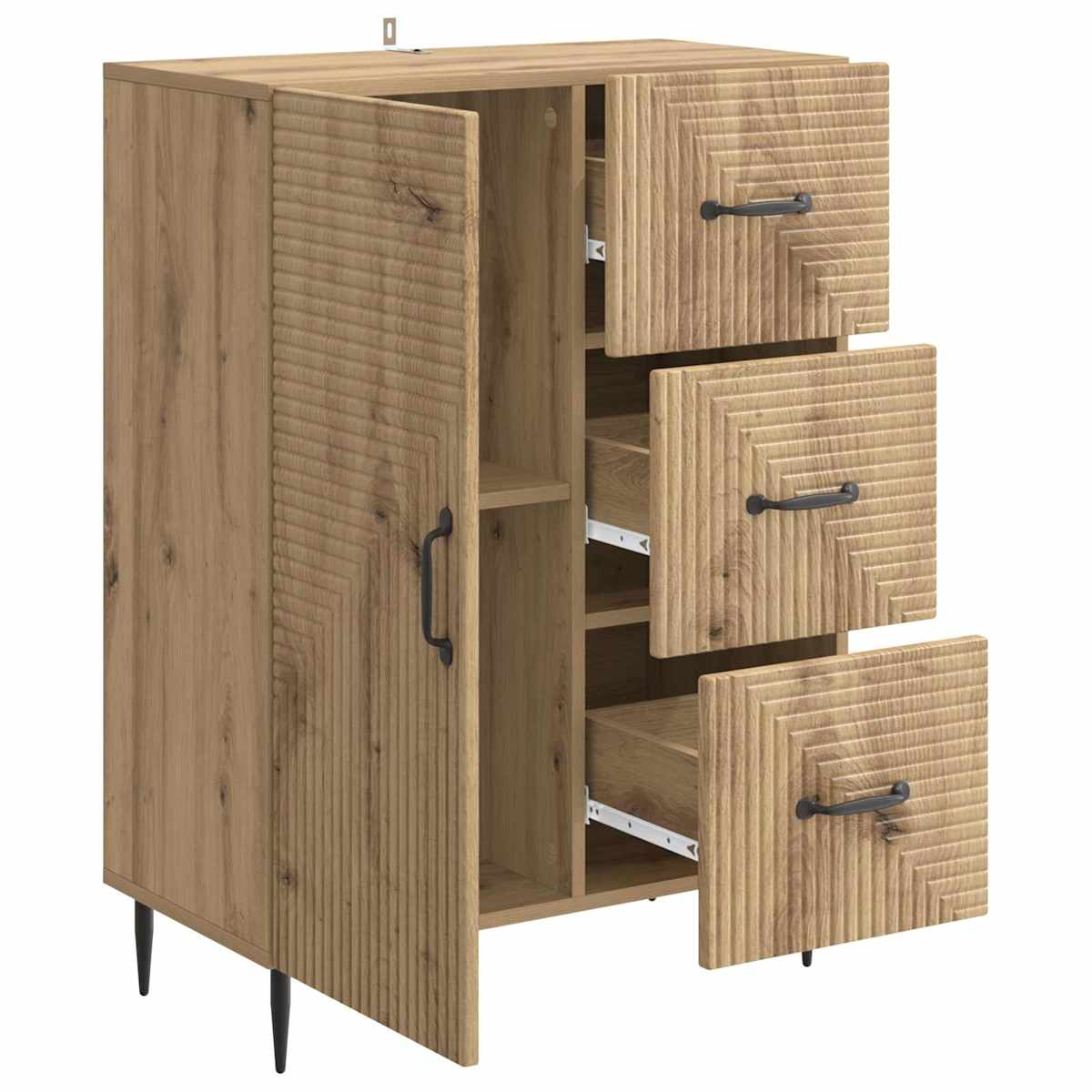 Sideboard 66 x 34,5 x 89,5 cm Konstrueret træ - Billede 4