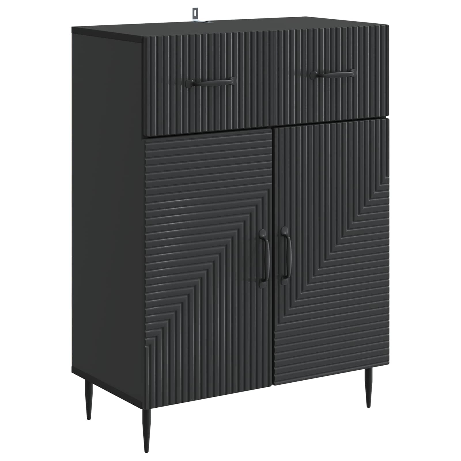 Dressoir met lade Zwart 66 x 34,5 x 89,5 cm Bewerkt hout