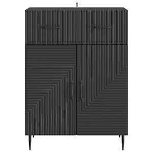 Servírovací skříň Černá 66 x 34,5 x 89,5 cm Kompozitní dřevo - obrázek 4