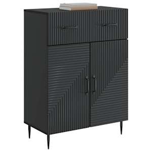 Servírovací skříň Černá 66 x 34,5 x 89,5 cm Kompozitní dřevo - obrázek 2