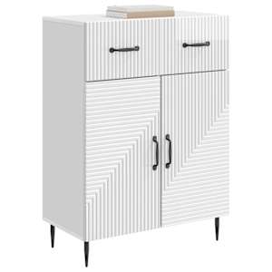 Servírovací skříň Bílá s vysokým leskem 66 x 34,5 x 89,5 cm - obrázek 3