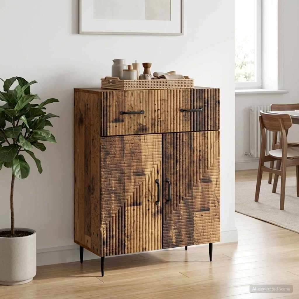 vidaXL Bufet cu sertar Lemn vechi 66 x 34,5 x 89,5 cm Lemn prelucrat