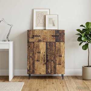 Servírovací skříň se zásuvkou Staré dřevo 66 x 34,5 x 89,5 cm - obrázek 4