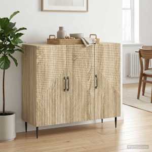 Servírovací skříň Dub sonoma 89 x 34,5 x 80 cm Kompozitní dřevo - obrázek 4