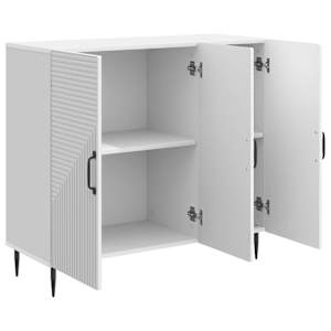 Servírovací skříň Bílá s vysokým leskem 89 x 34,5 x 80 cm - obrázek 5