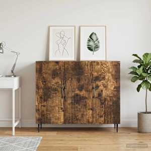 Servírovací skříň Kouřový dub 89 x 34,5 x 80 cm - obrázek 4