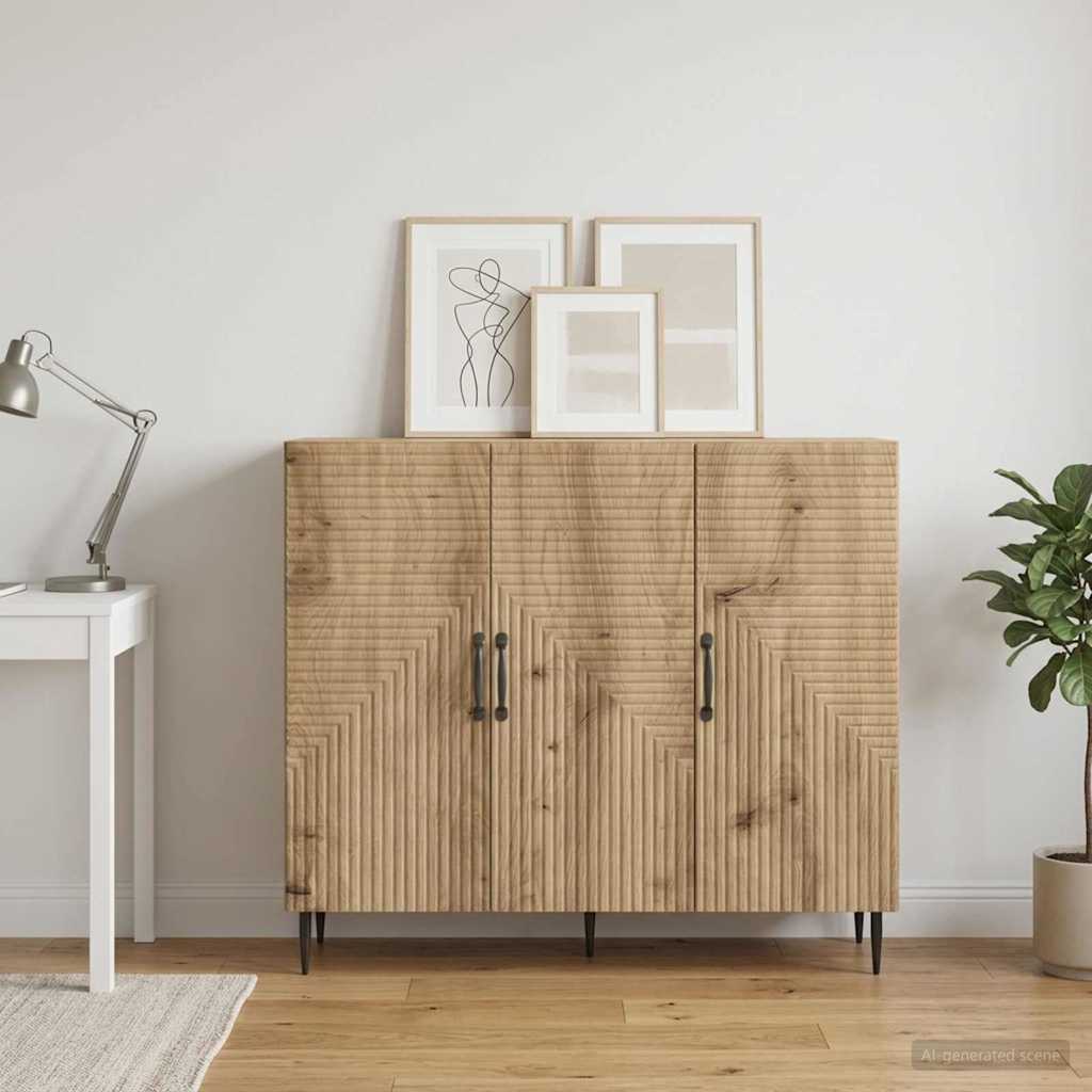 vidaXL Sideboard Artisan-Eiche 89 x 34,5 x 80 cm Holzwerkstoff