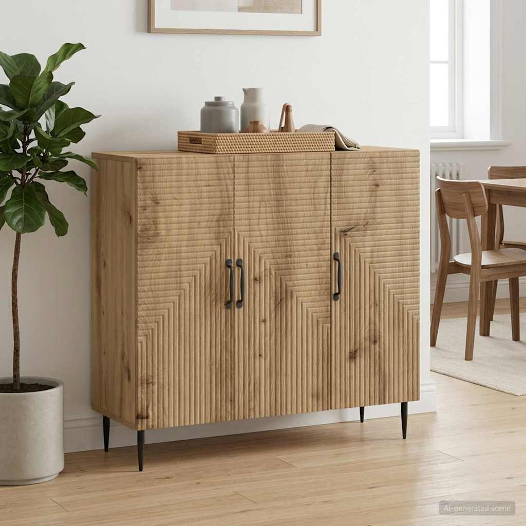 vidaXL Bufet Stejar Artizanal 89 x 34,5 x 80 cm Lemn prelucrat