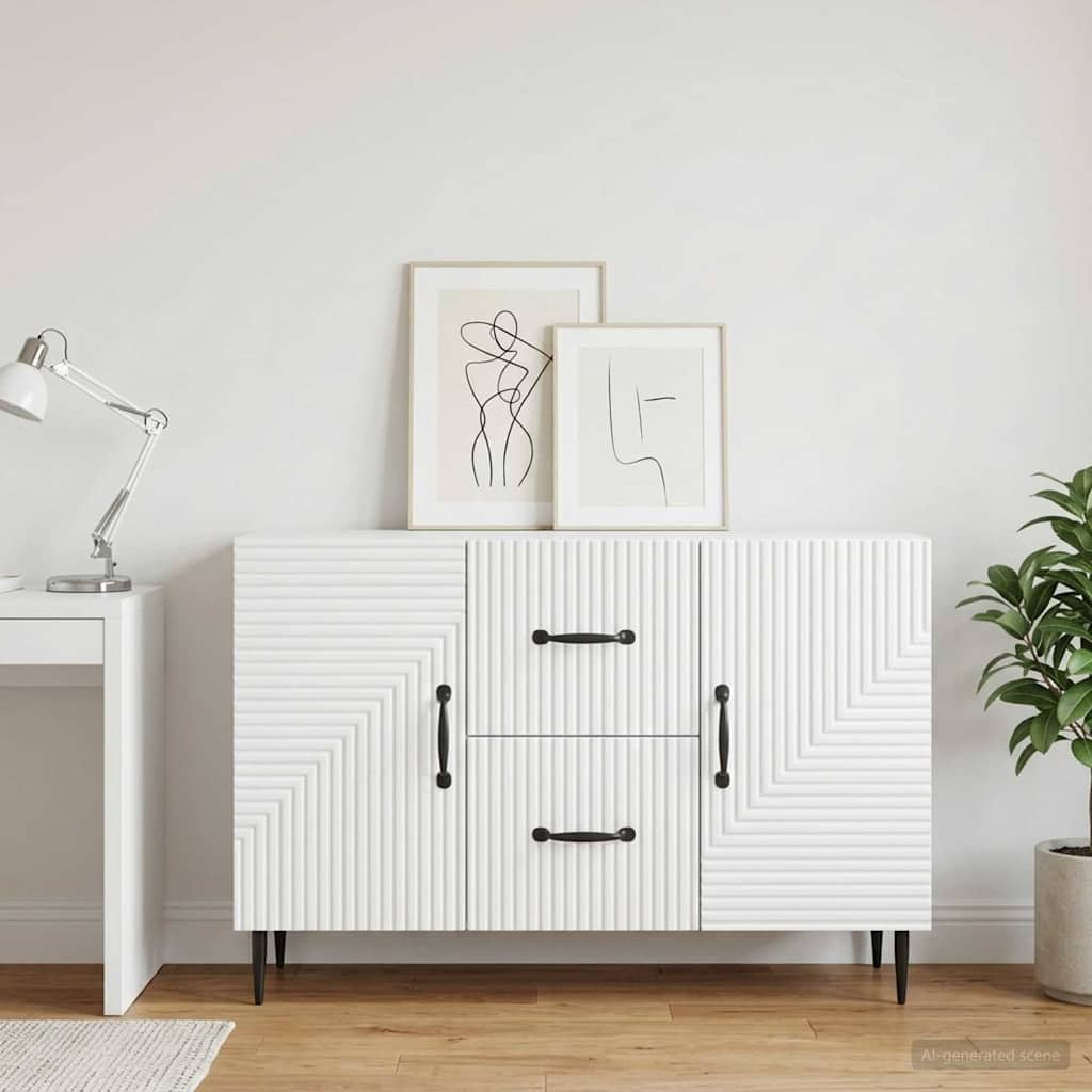 Sideboard Weiß 89 x 34,5 x 60 cm Holzwerkstoff – Ansicht 4