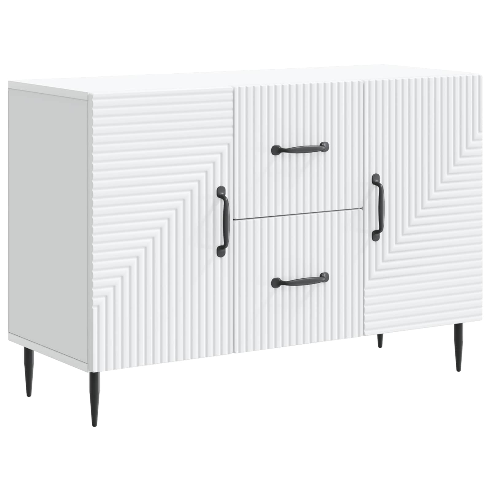 Sideboard Weiß 89 x 34,5 x 60 cm Holzwerkstoff – Ansicht 2
