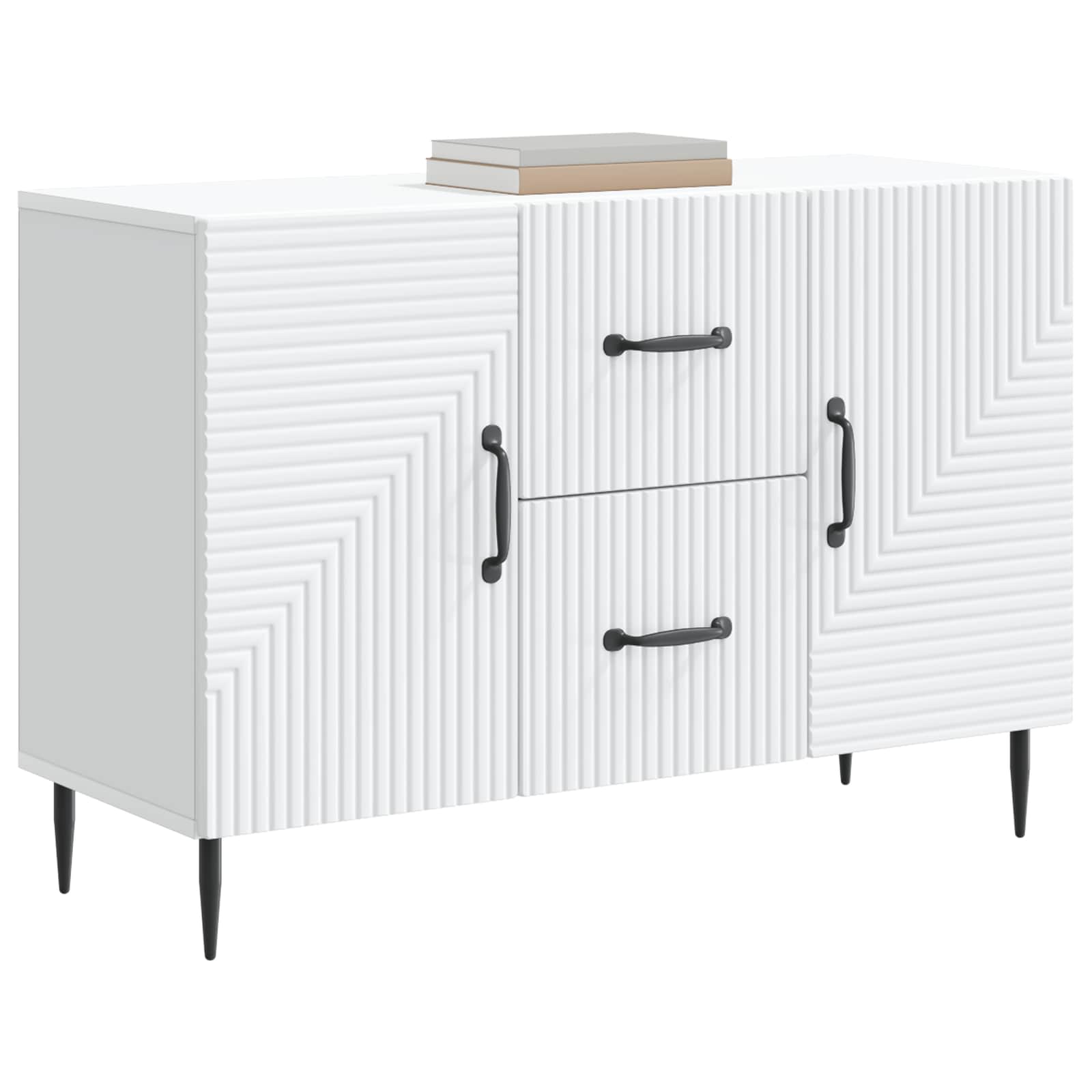 Sideboard Weiß 89 x 34,5 x 60 cm Holzwerkstoff – Ansicht 3