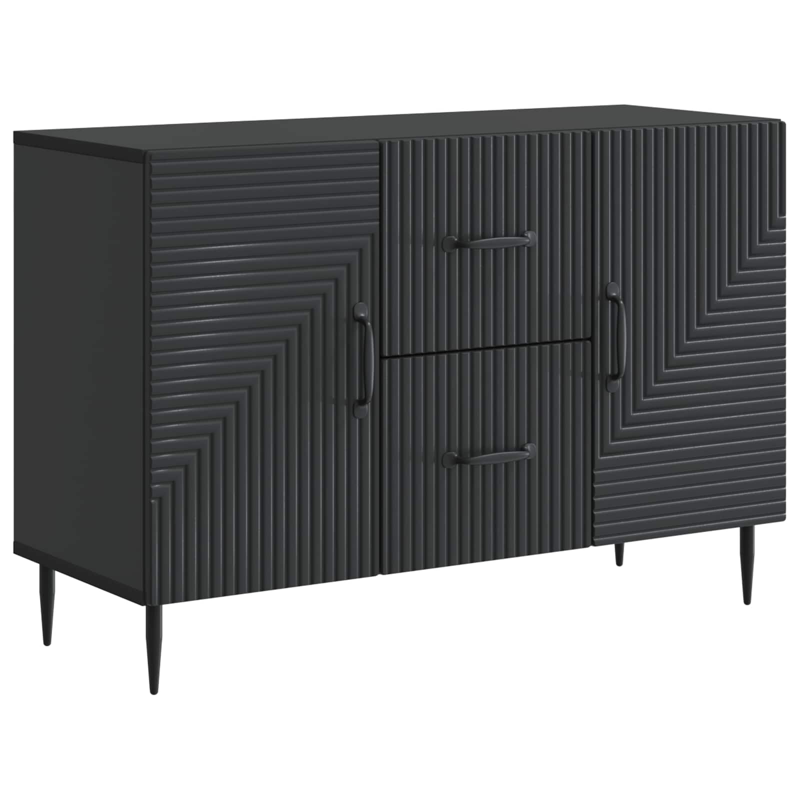 vidaXL Bufet cu sertar Negru 89 x 34,5 x 60 cm Lemn prelucrat