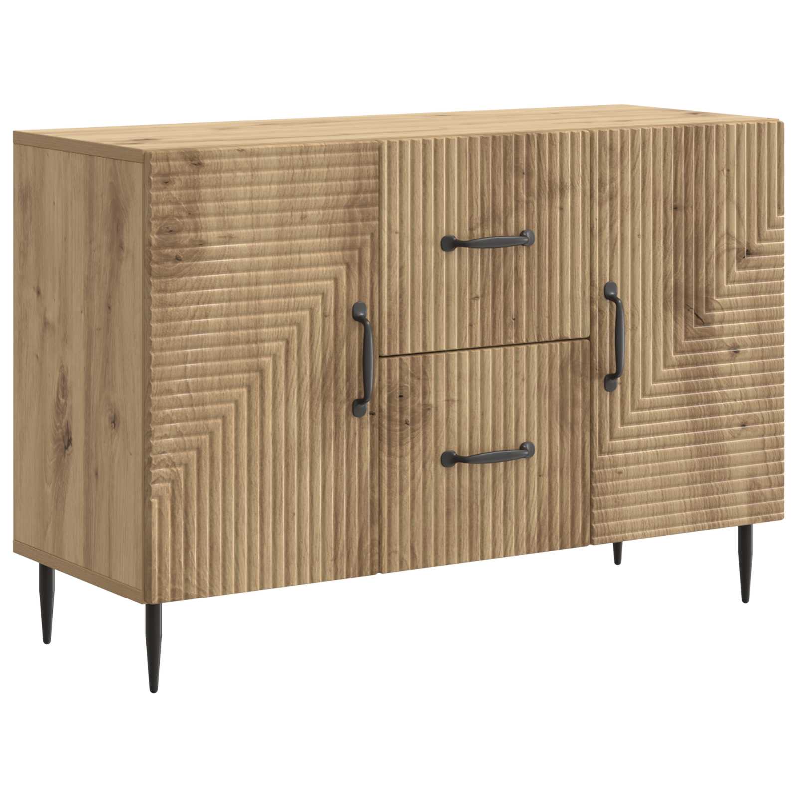 vidaXL Sideboard Artisan-Eiche 89 x 34,5 x 60 cm Holzwerkstoff