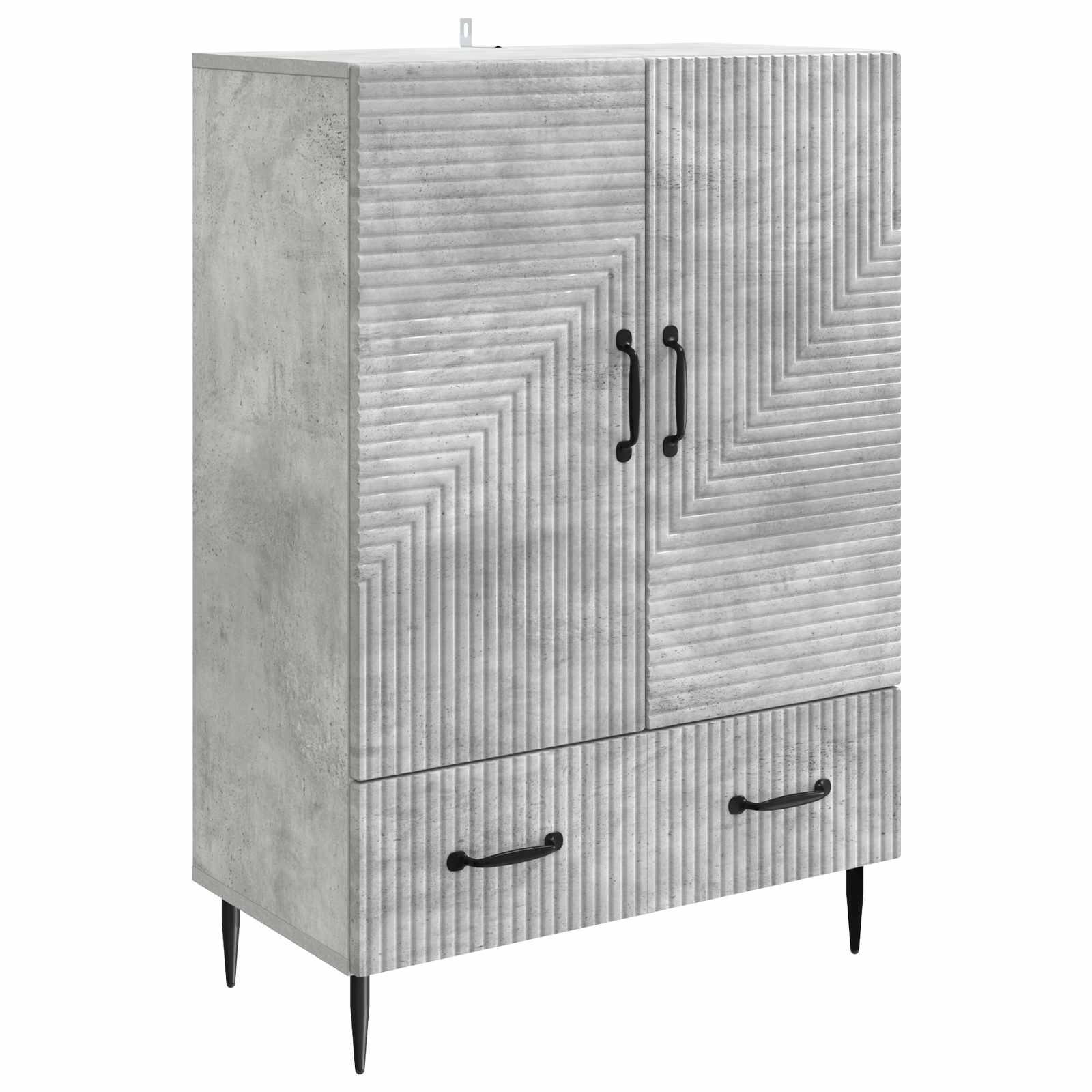 vidaXL Bufet cu sertar Gri Beton 66 x 34,5 x 95 cm Lemn prelucrat