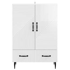 Servírovací skříň Bílá s vysokým leskem 66 x 34,5 x 95 cm - obrázek 5
