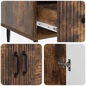 Servírovací skříň se zásuvkou Kouřový dub 66 x 34,5 x 95 cm - obrázek 8