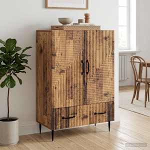 Servírovací skříň se zásuvkou Staré dřevo 66 x 34,5 x 95 cm - obrázek 3