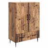 vidaXL K&otilde;ide sahtliga Vana puit 66 x 34,5 x 95 cm Tehispuit