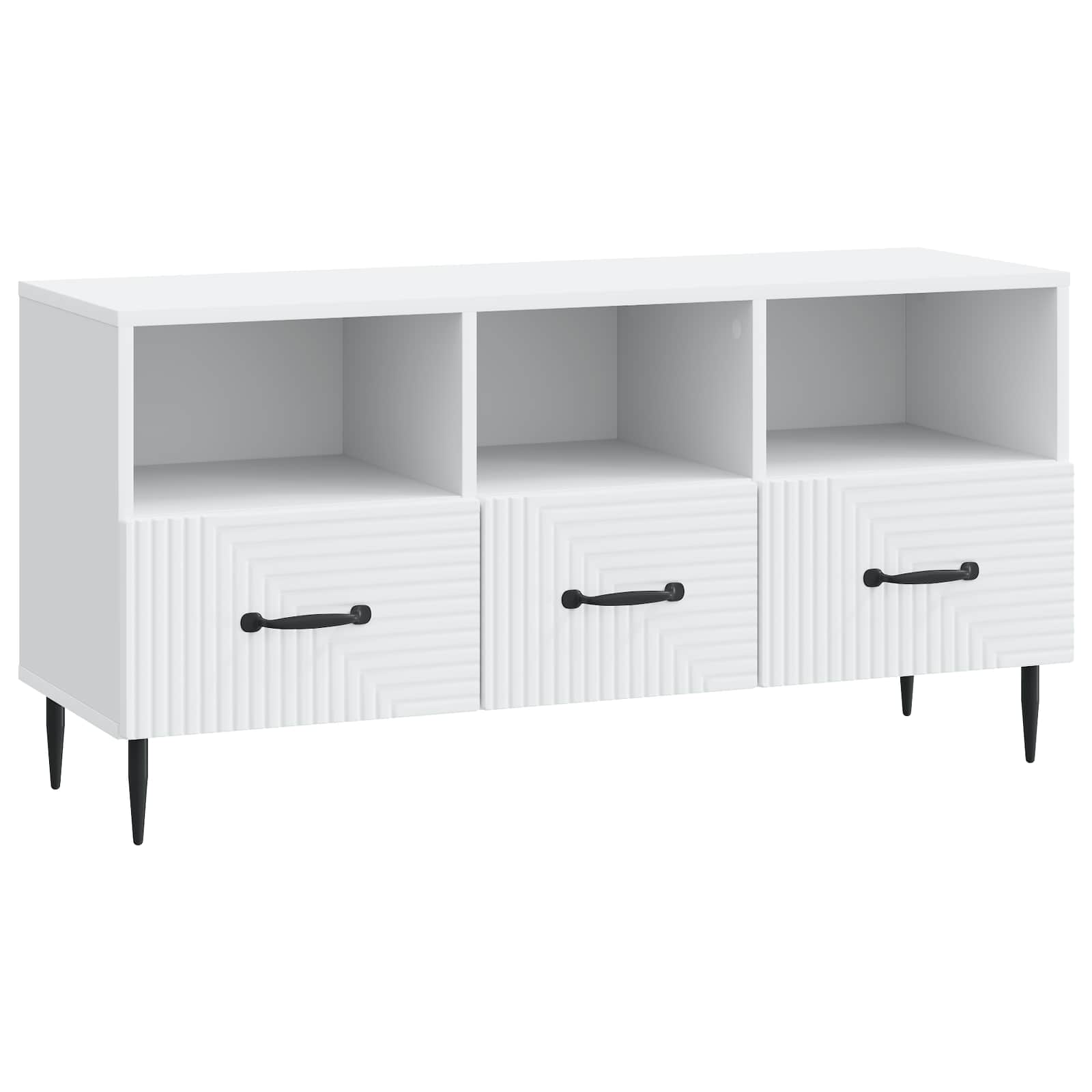 vidaXL Cabinet TV cu sertar Alb 102 x 34,5 x 50 cm Lemn prelucrat