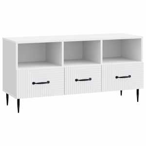 TV omarica s predalom Bela 102 x 34,5 x 50 cm Inženirski les