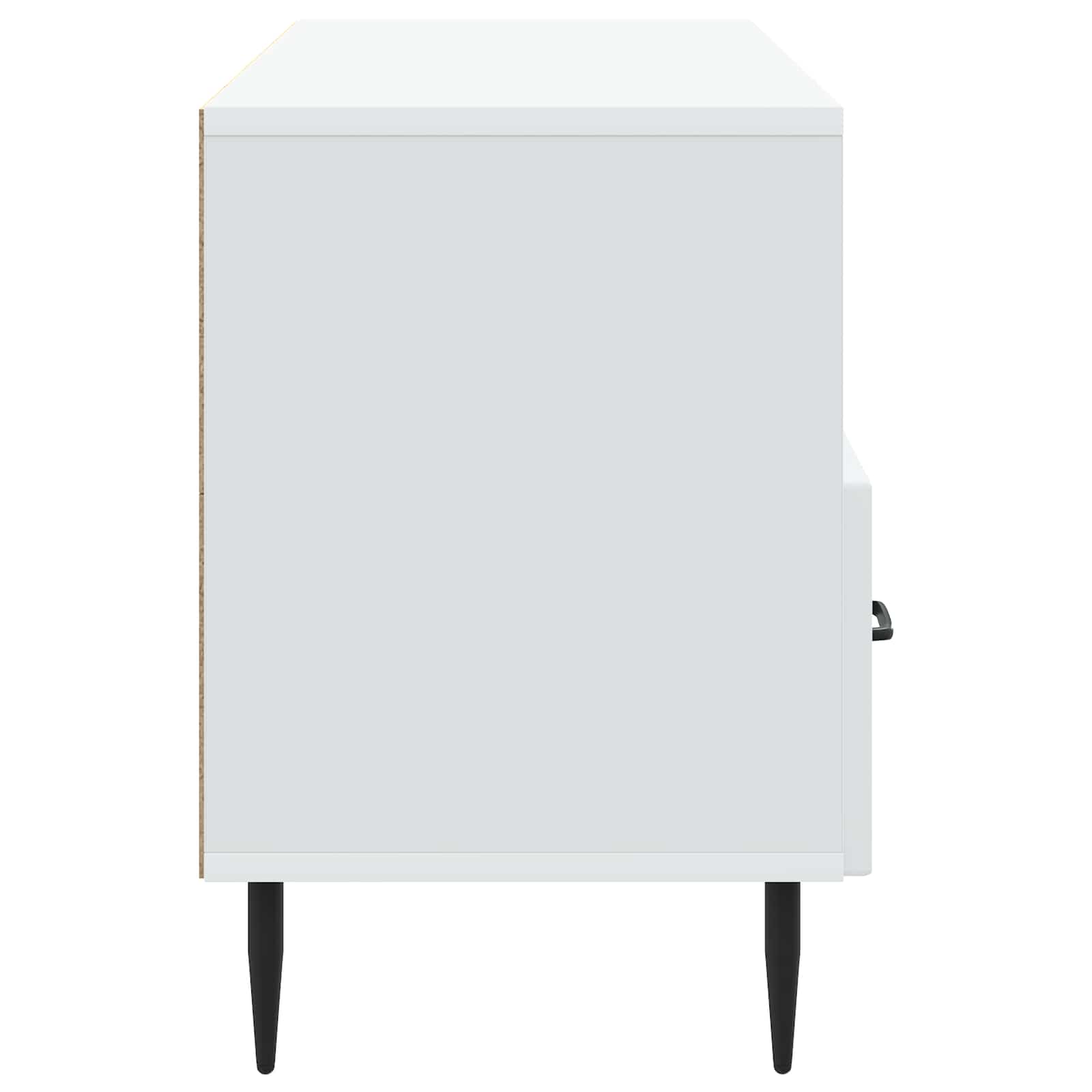 TV omarica s predalom Bela 102 x 34,5 x 50 cm Inženirski les - slika 5