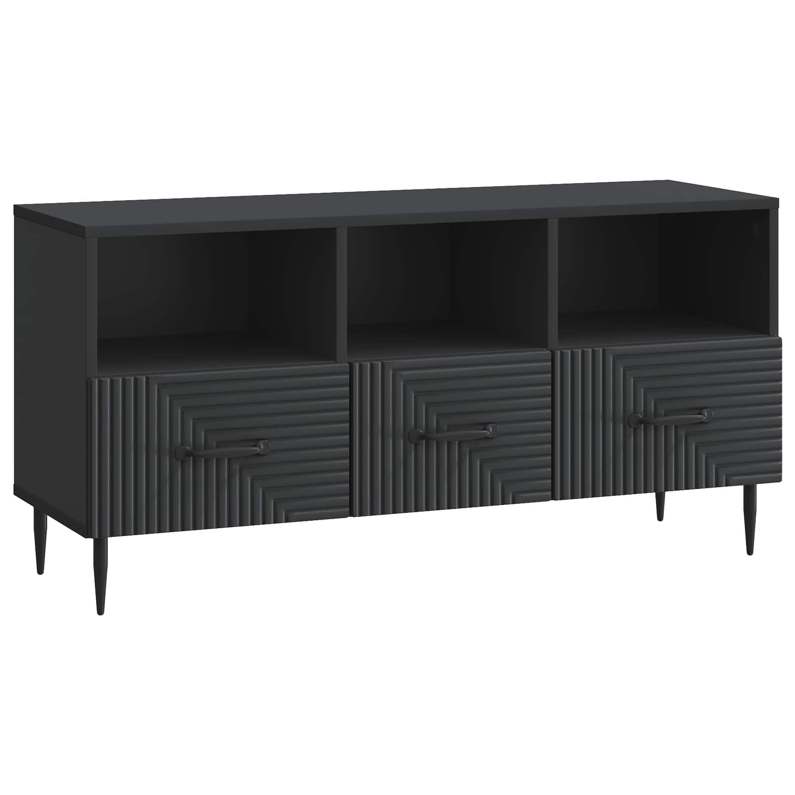 vidaXL Cabinet TV cu sertar Negru 102 x 34,5 x 50 cm Lemn prelucrat