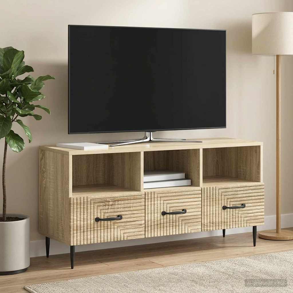 vidaXL Cabinet TV Stejar Sonoma 102 x 34,5 x 50 cm Lemn prelucrat