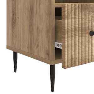 Televizní skříň 102 x 34,5 x 50 cm Dub artisan Kompozitní dřevo - obrázek 9