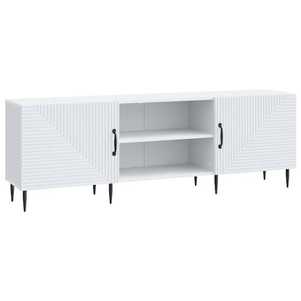 vidaXL Telerikapp 150 x 31 x 50 cm Valge Tehispuit