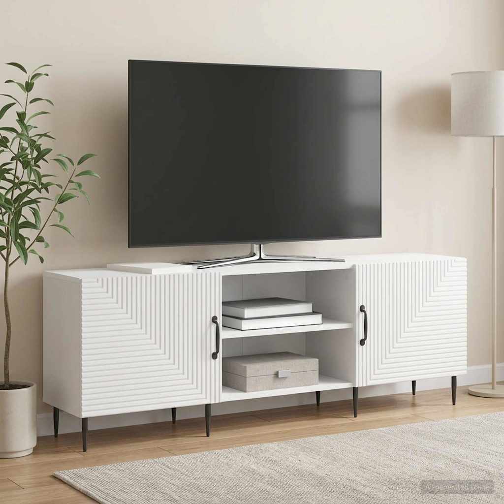 TV-kaappi Korkeakiiltoinen valkoinen 150 x 31 x 50 cm