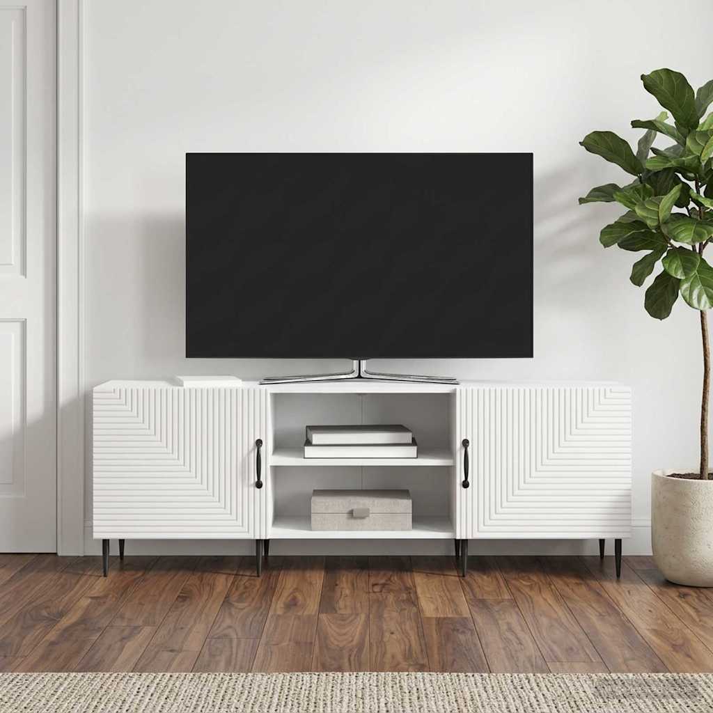 TV-kaappi Korkeakiiltoinen valkoinen 150 x 31 x 50 cm