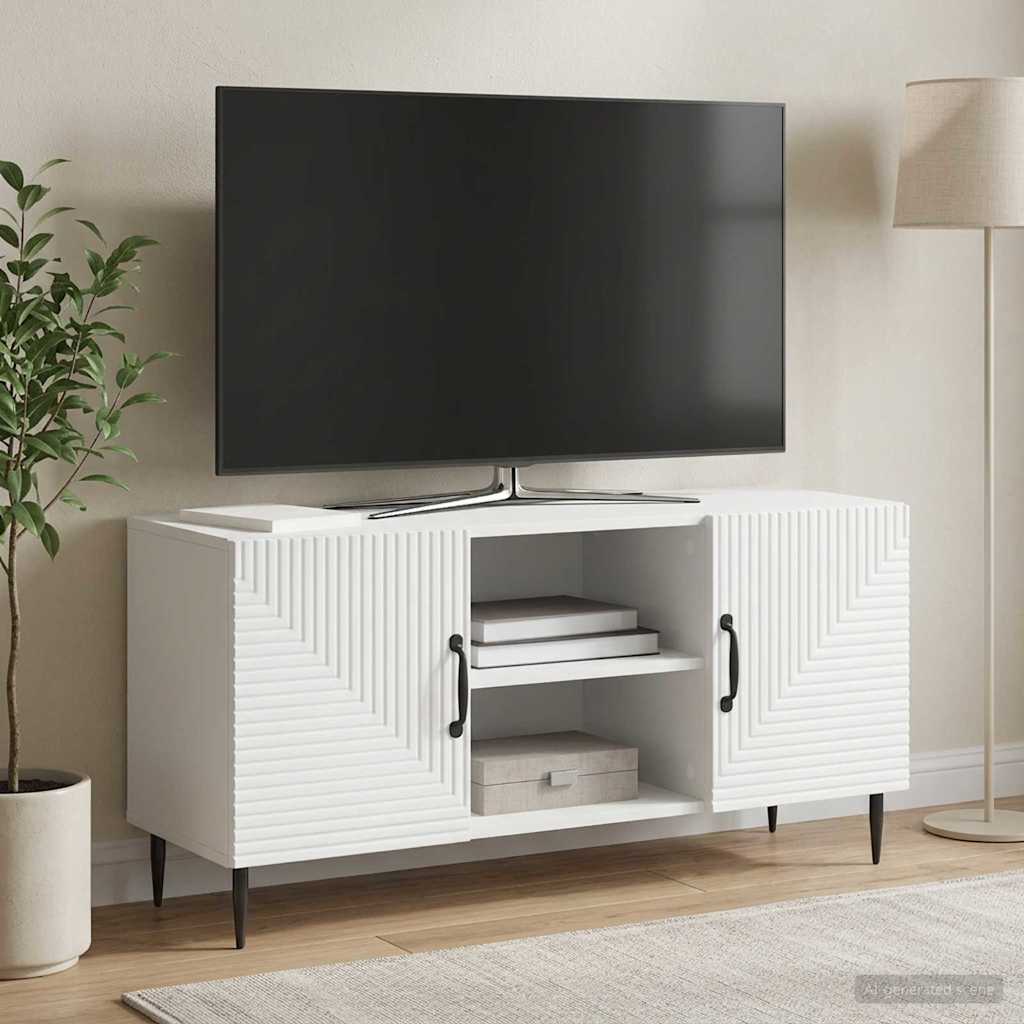 vidaXL Cabinet TV Alb 102 x 34,5 x 50 cm Lemn prelucrat