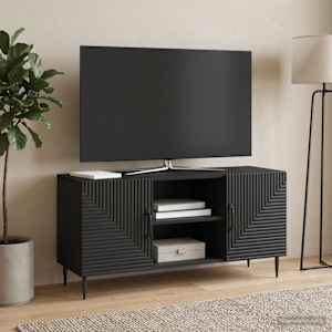 TV omarica Črna 102 x 34,5 x 50 cm Inženirski les