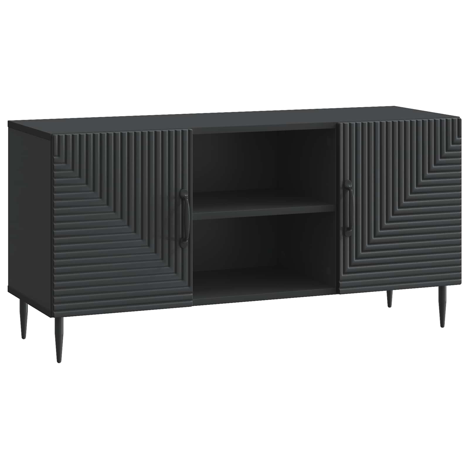 vidaXL Cabinet TV Negru 102 x 34,5 x 50 cm Lemn prelucrat