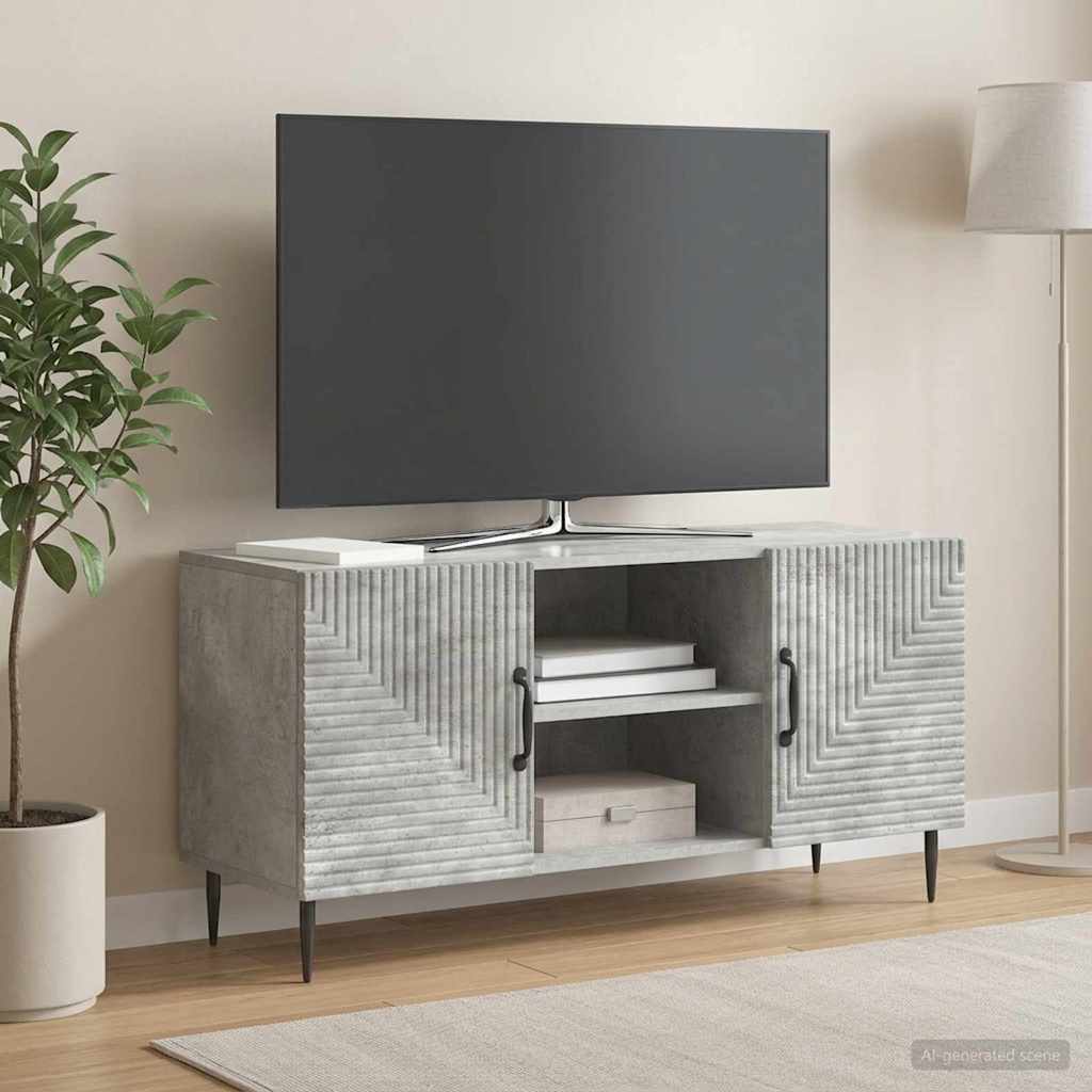 TV omarica Betonsko siva 102 x 34,5 x 50 cm Inženirski les