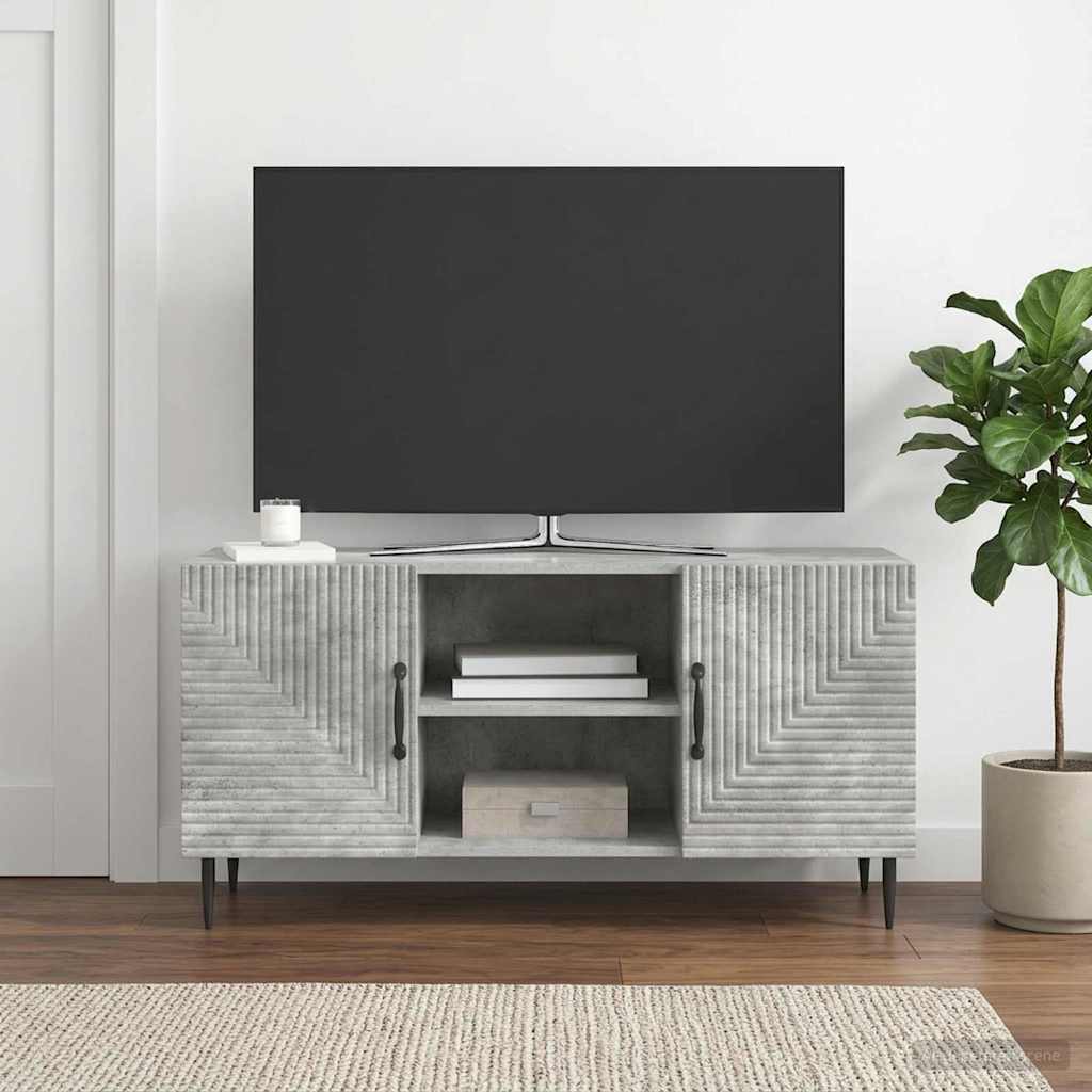 vidaXL Cabinet TV Gri Beton 102 x 34,5 x 50 cm Lemn prelucrat