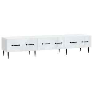 TV omarica s predalom Bela 147 x 34,5 x 30 cm Inženirski les