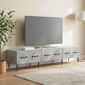TV omarica Betonsko siva 147 x 34,5 x 30 cm Inženirski les
