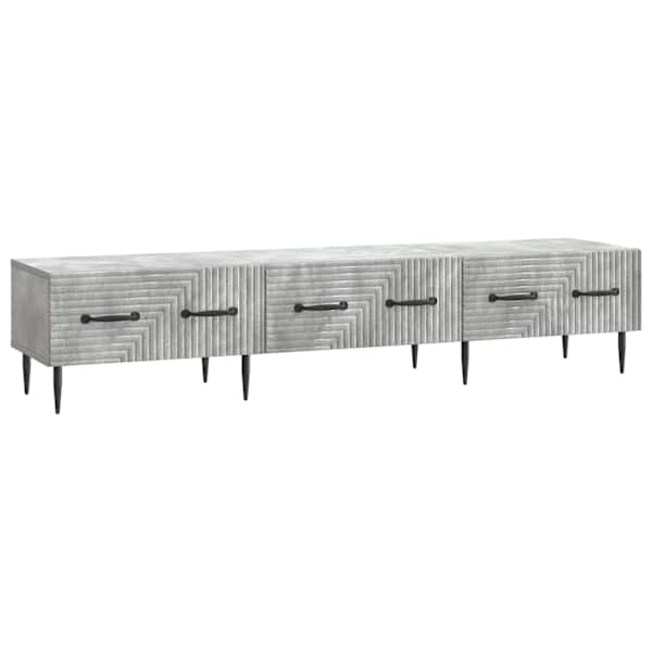 vidaXL Telerikapp sahtliga Betoonhall 147 x 34,5 x 30 cm Tehispuit