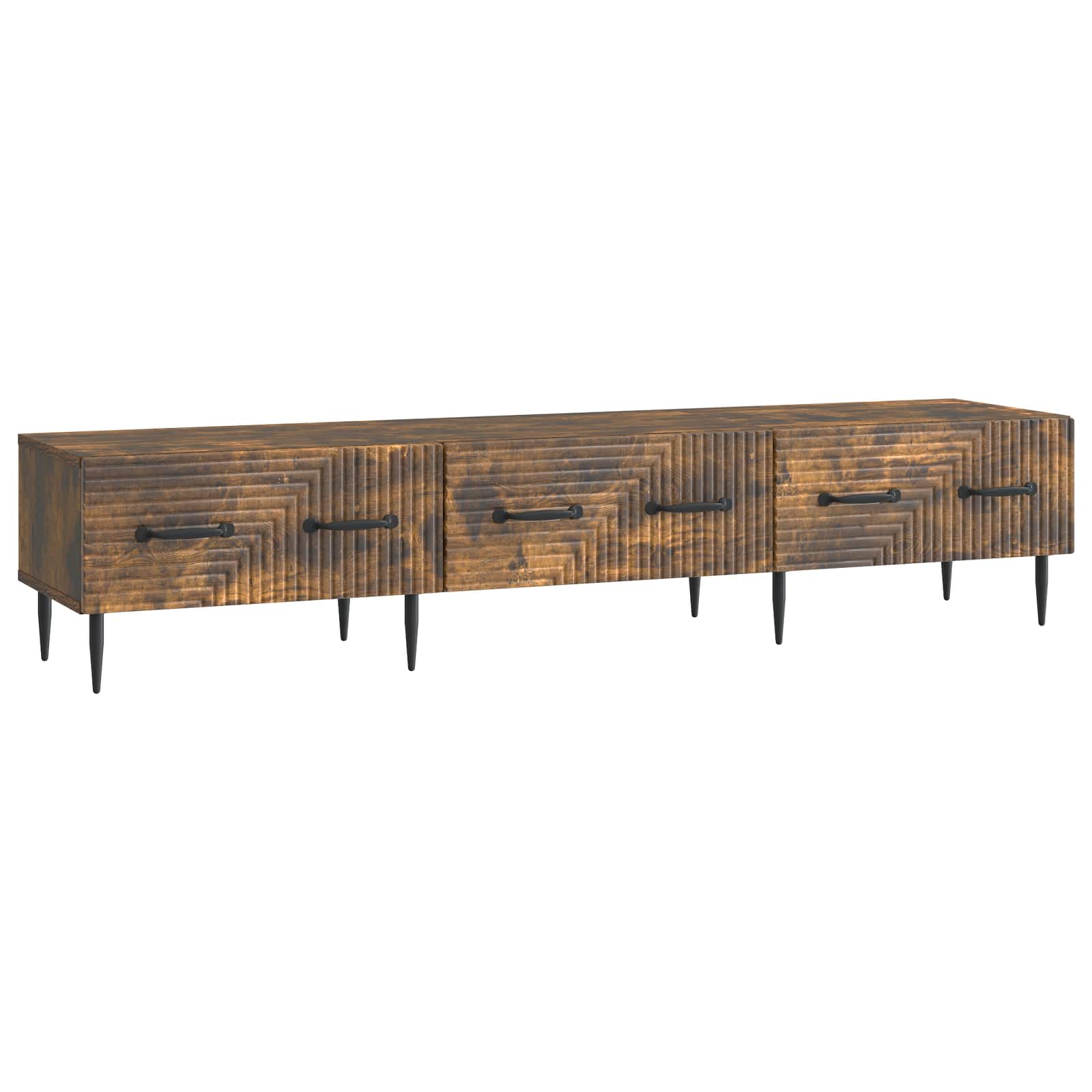 vidaXL Cabinet TV Stejar fumuriu 147 x 34,5 x 30 cm Lemn prelucrat