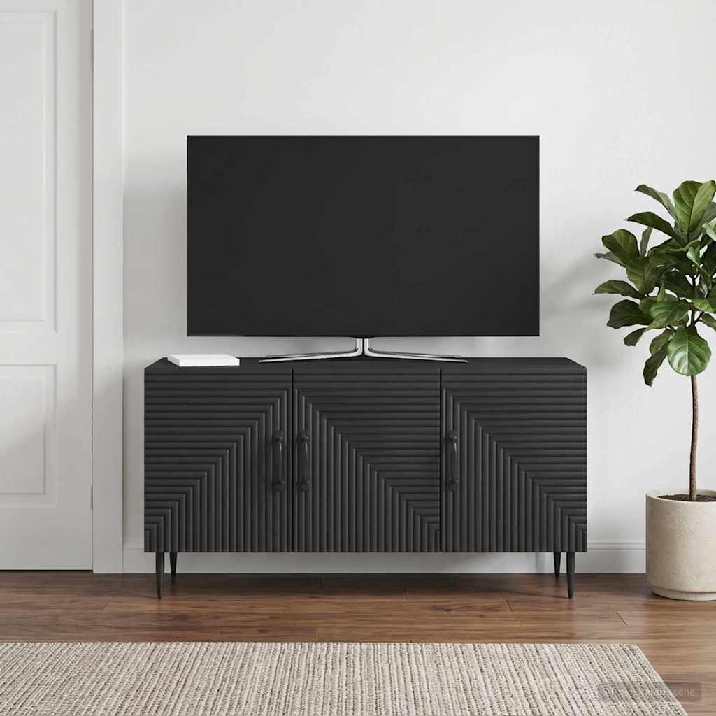 TV-kaappi Musta 99 x 34,5 x 50 cm Tekninen puu - Image 4