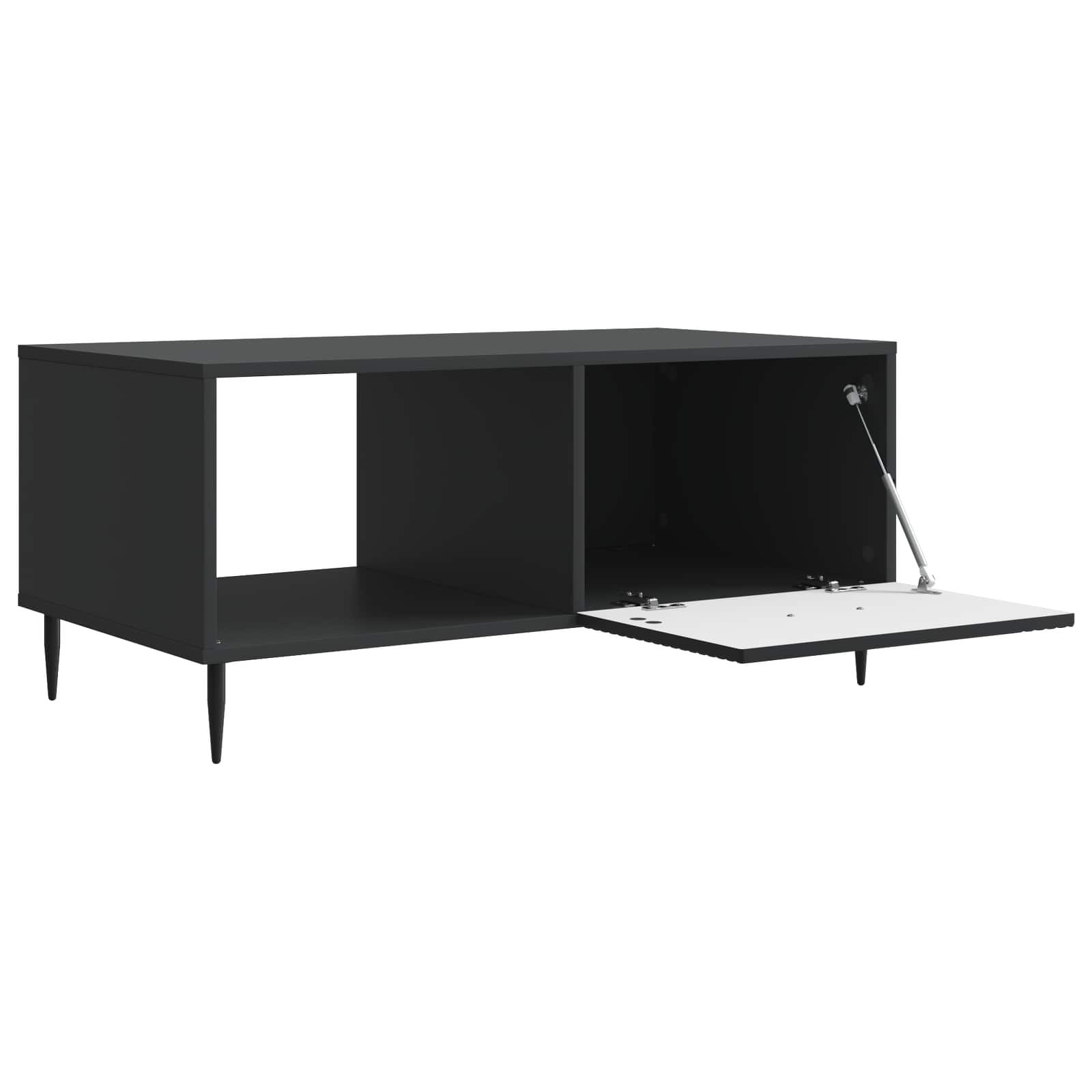 Klubska miza Črna 90 x 50 x 40 cm Inženirski les - slika 3