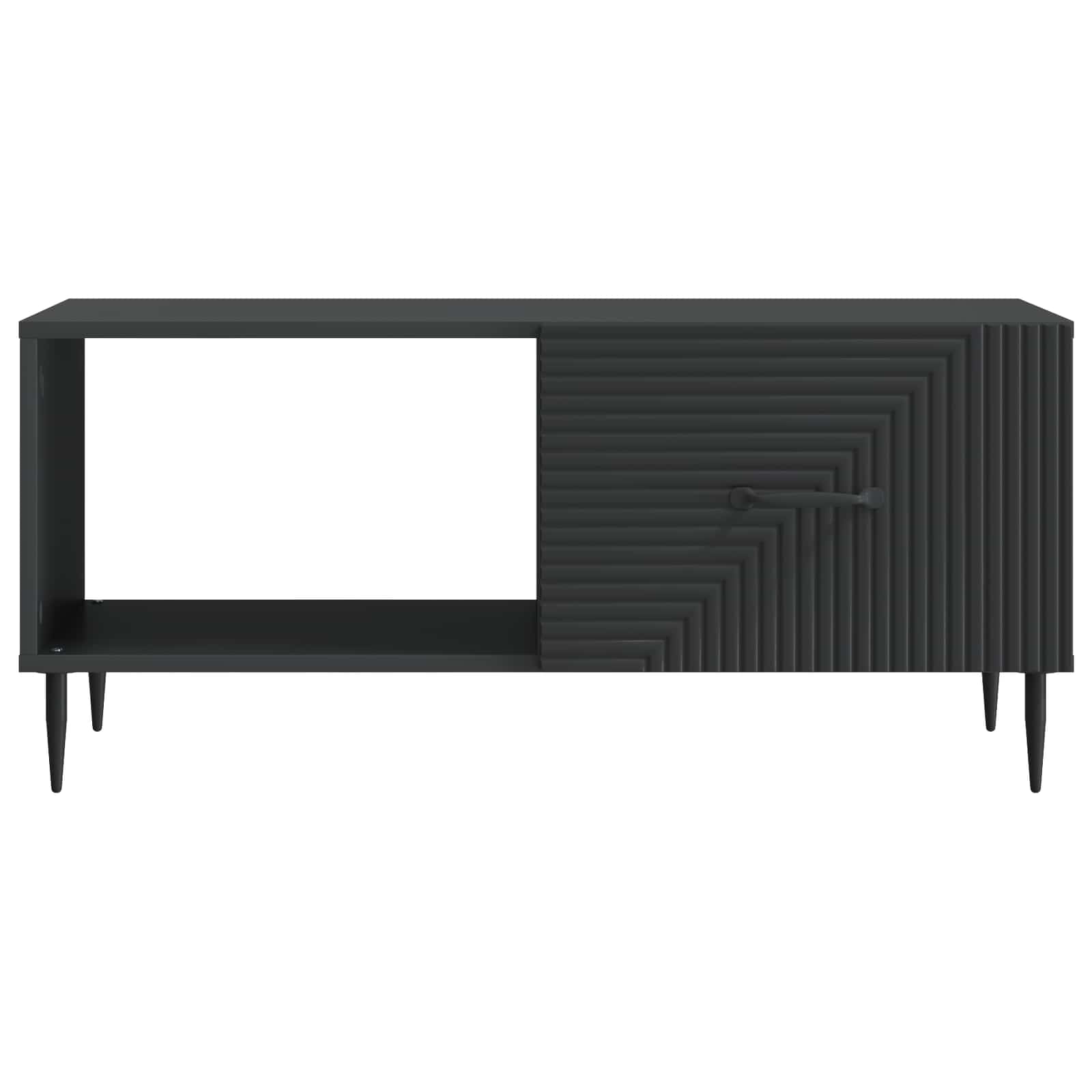Klubska miza Črna 90 x 50 x 40 cm Inženirski les - slika 4
