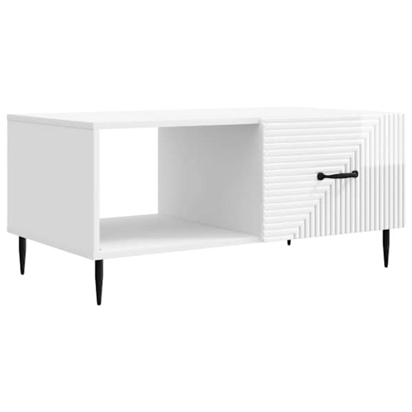 vidaXL Kohvilaud K&otilde;rgl&auml;ikega valge 90 x 50 x 40 cm Tehispuit