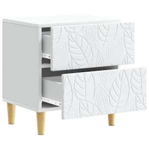 Noční stolek 2 pcs Bílá 43 x 34,5 x 48 cm Kompozitní dřevo - obrázek 3