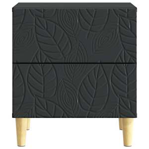 Noční stolek 2 pcs Černá 43 x 34,5 x 48 cm Kompozitní dřevo - obrázek 4