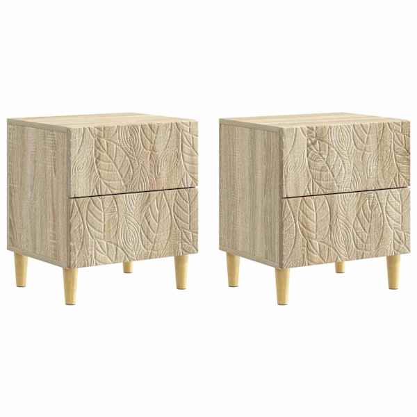 vidaXL &Ouml;&ouml;kapp 2 tk Sonoma tamm 43 x 34,5 x 48 cm Tehispuit
