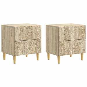 Noční stolek 2 pcs Dub sonoma 43 x 34,5 x 48 cm - obrázek 1