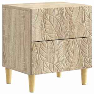 Noční stolek 2 pcs Dub sonoma 43 x 34,5 x 48 cm - obrázek 2